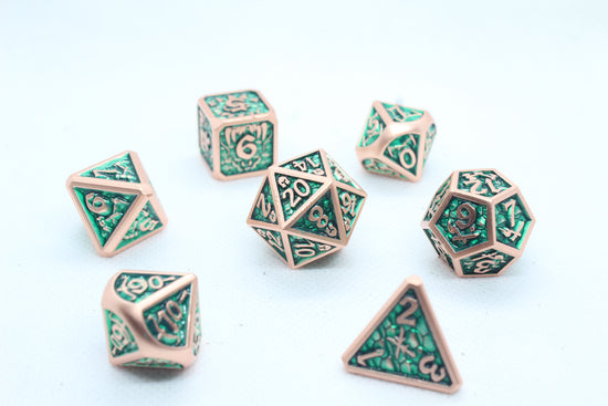 Metal Dice: Scale Mail Green with Gold