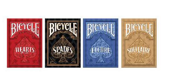 Bicycle Playing Cards - 4 Game Pack: Spades, Hearts, Euchre, Solitaire