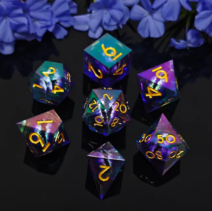 Sharp Edge Eyeball Dice: Demon Purple