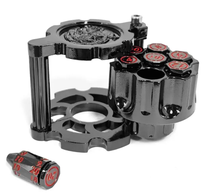 Bullet Dice with Spinning Cylinder - Black