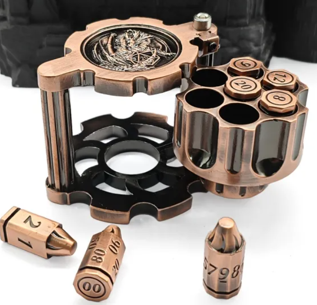 Bullet Dice with Spinning Cylinder - Copper