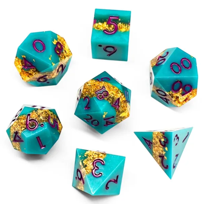 Sharp Edge Resin Dice: Merfolk