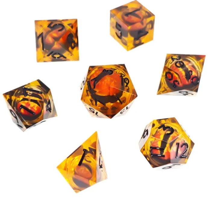 Sharp Edge Eyeball Dice: Burning Coal