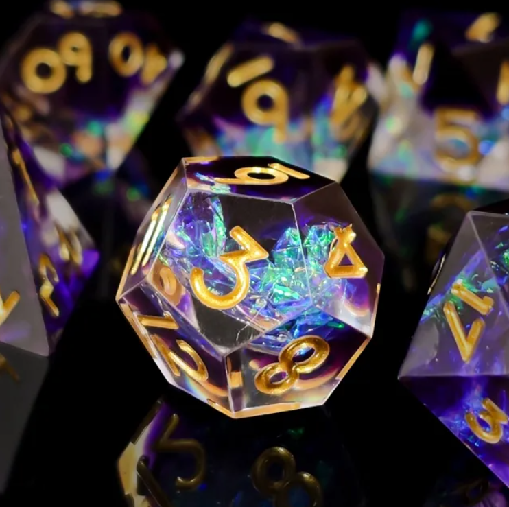Sharp Edge Resin Dice: Energy Burst