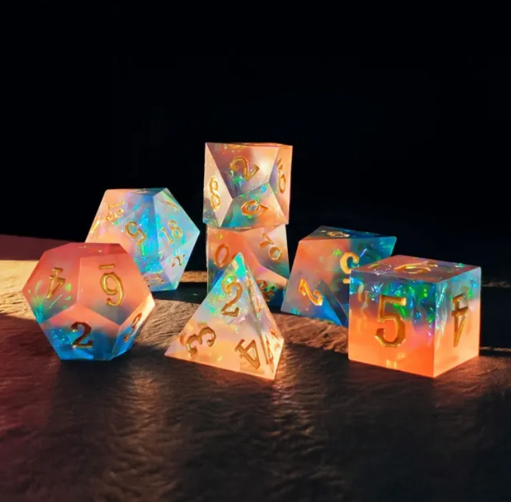Sharp Edge Resin Dice: Tequila Sunset