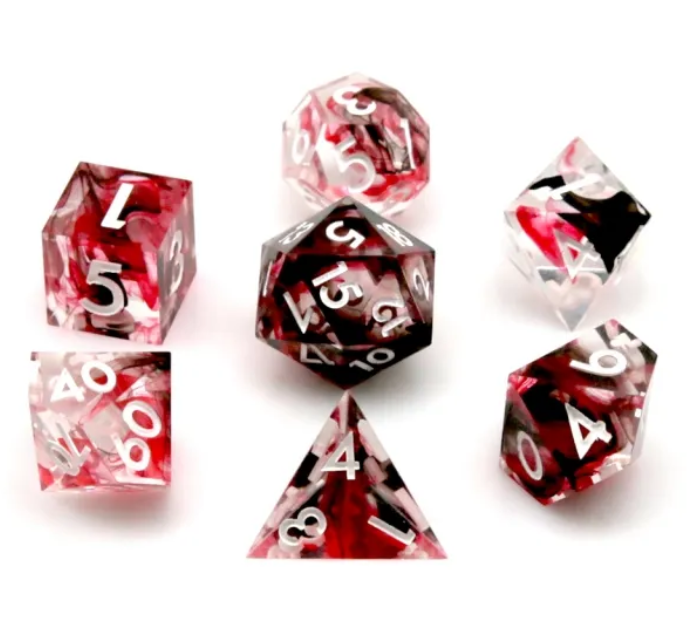 Sharp Edge Resin Dice: Red Witch