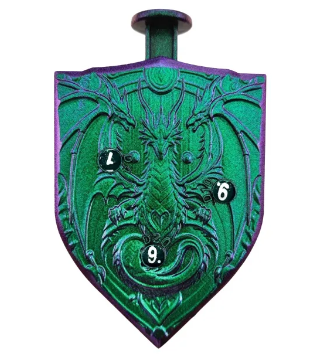 Rolling Metal Dice: Green