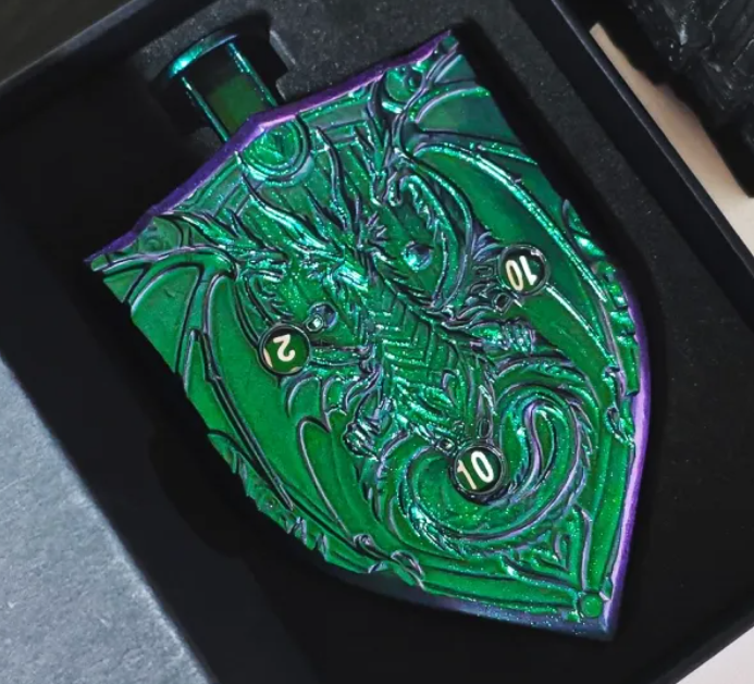 Rolling Metal Dice: Green