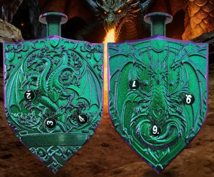Rolling Metal Dice: Green