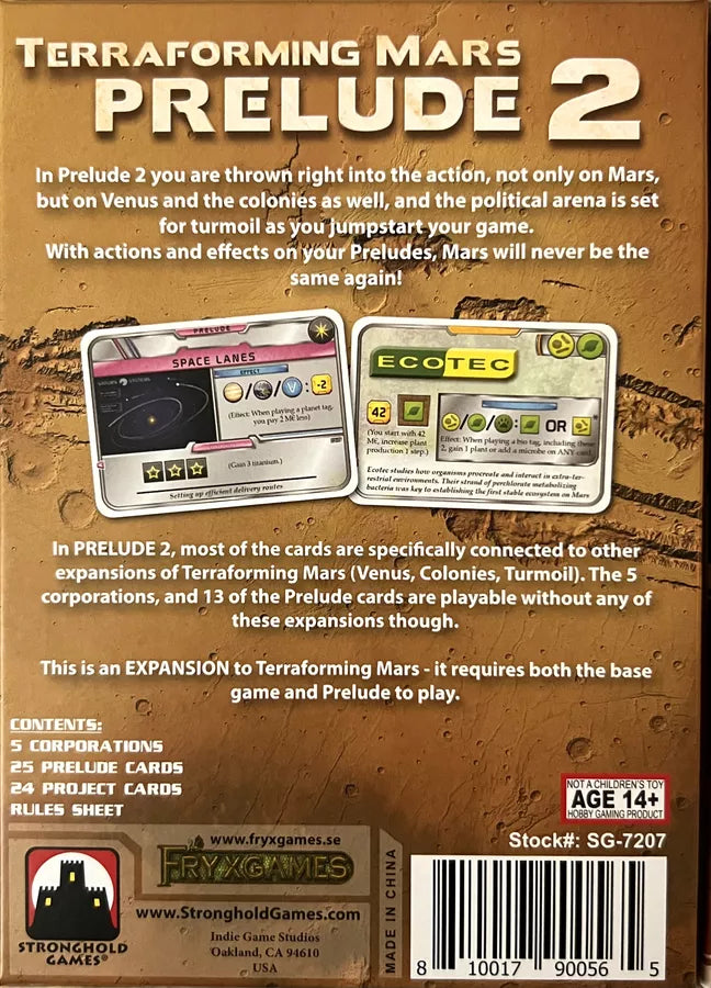 Terraforming Mars : Prélude 2