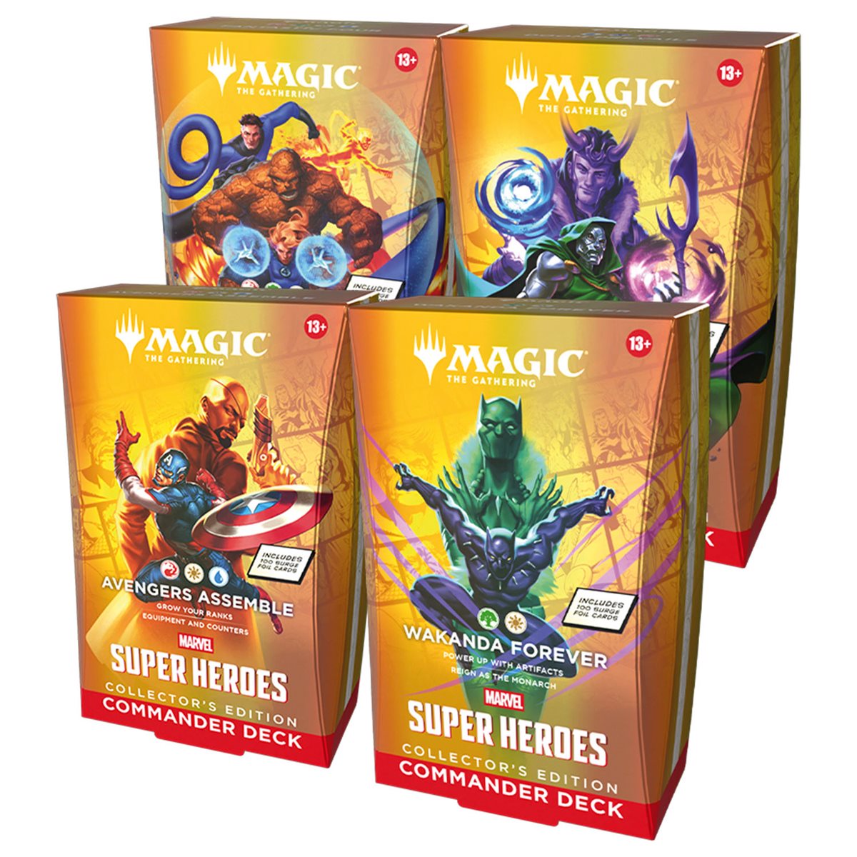 Magic: The Gathering - Marvel Super Heroes - Collector Commander 4 Deck Bundle