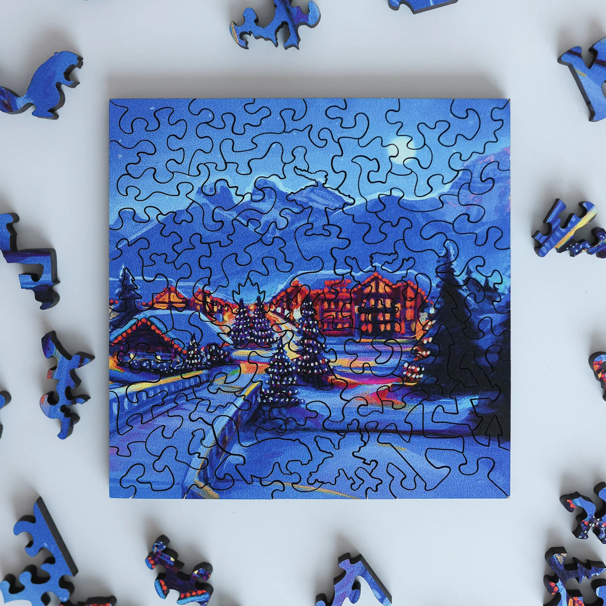 Mini StumpCraft Jigsaw Puzzle: Good Night Canmore