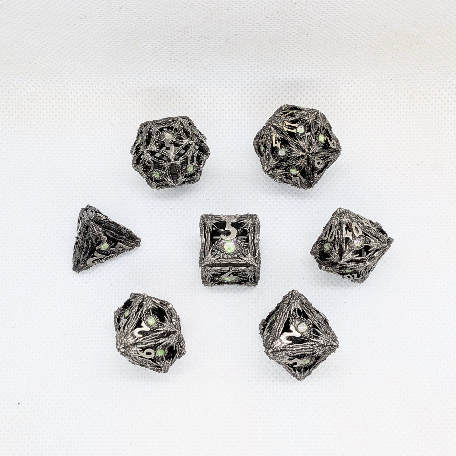 Hollow Metal Dice: Devil Eyes - Silver