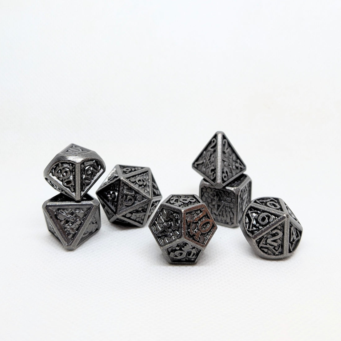 Metal Dice: Dragon Scale Silver