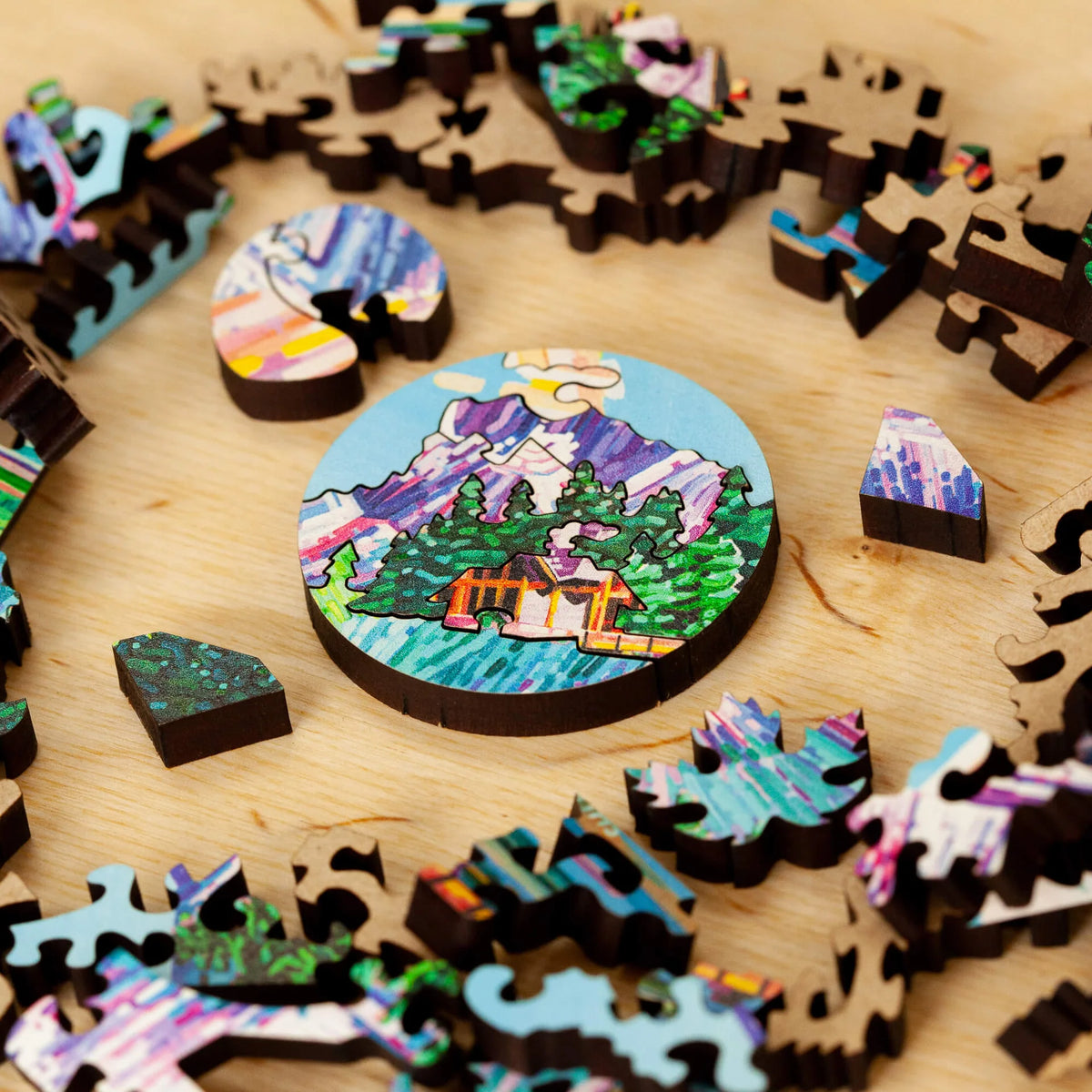Mini StumpCraft Jigsaw Puzzle: Emerald Lake