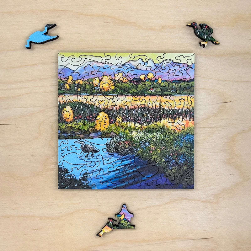 Mini StumpCraft Jigsaw Puzzle: The Marsh, The Meadow, The Mountain