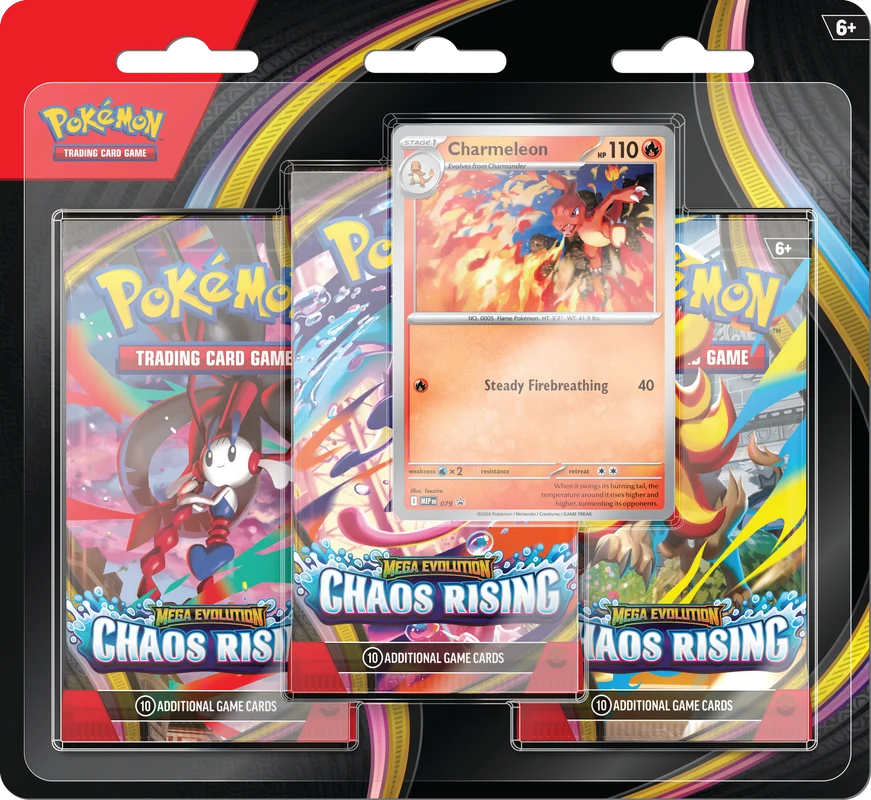 Pokemon ME04 Chaos Rising 3-Pack Blister