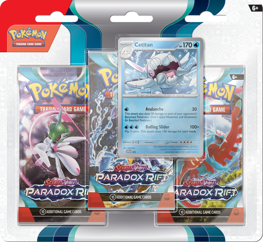 Pokemon SV4 Paradox Rift 3-pack Blister