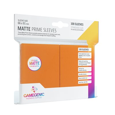 Sleeves: Gamegenic Matte Prime Standard-Sized Sleeves Orange (100)