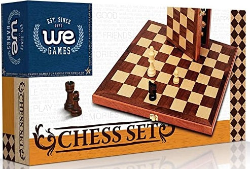 Chess Set: Folding Wood 11.5&
