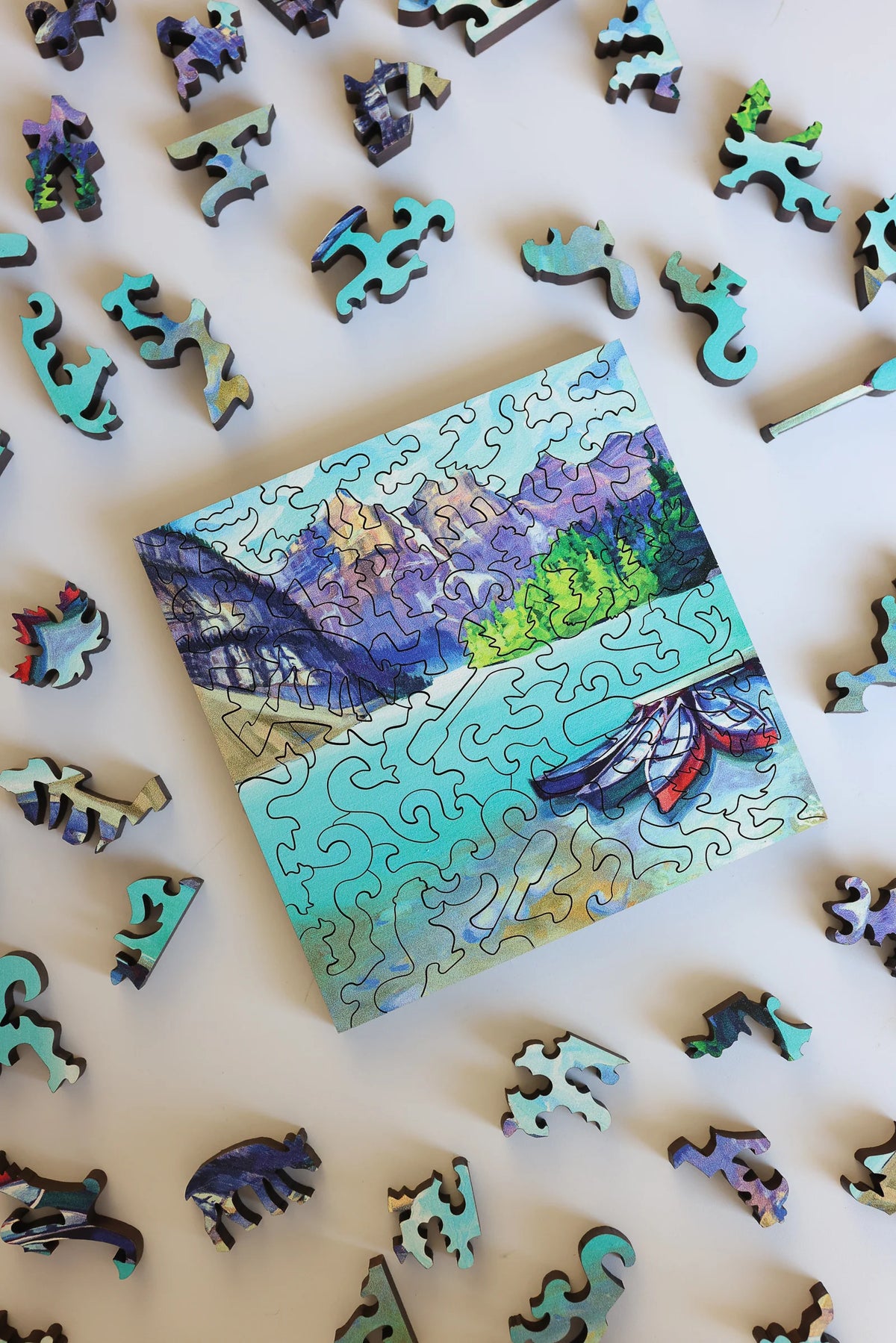 Mini StumpCraft Jigsaw Puzzle: Rock Flour Blue