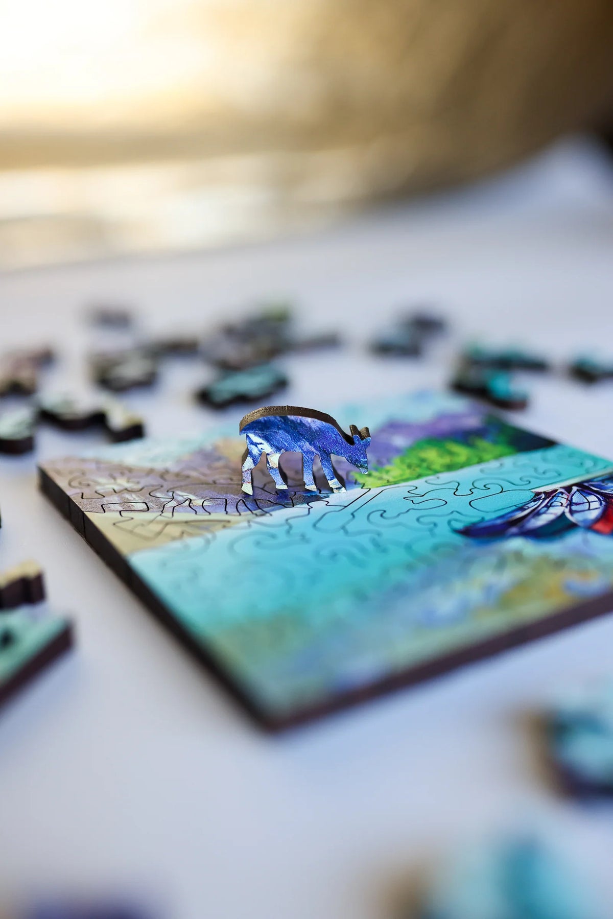 Mini StumpCraft Jigsaw Puzzle: Rock Flour Blue