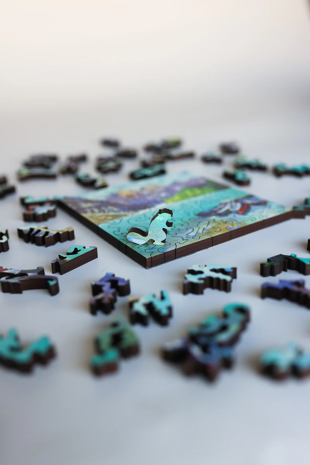 Mini StumpCraft Jigsaw Puzzle: Rock Flour Blue