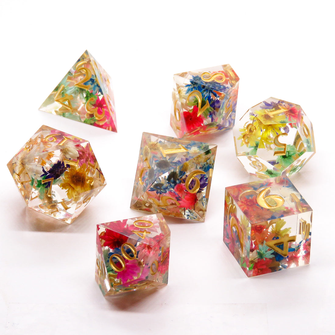 Sharp Edge Resin Dice: Flower Garden