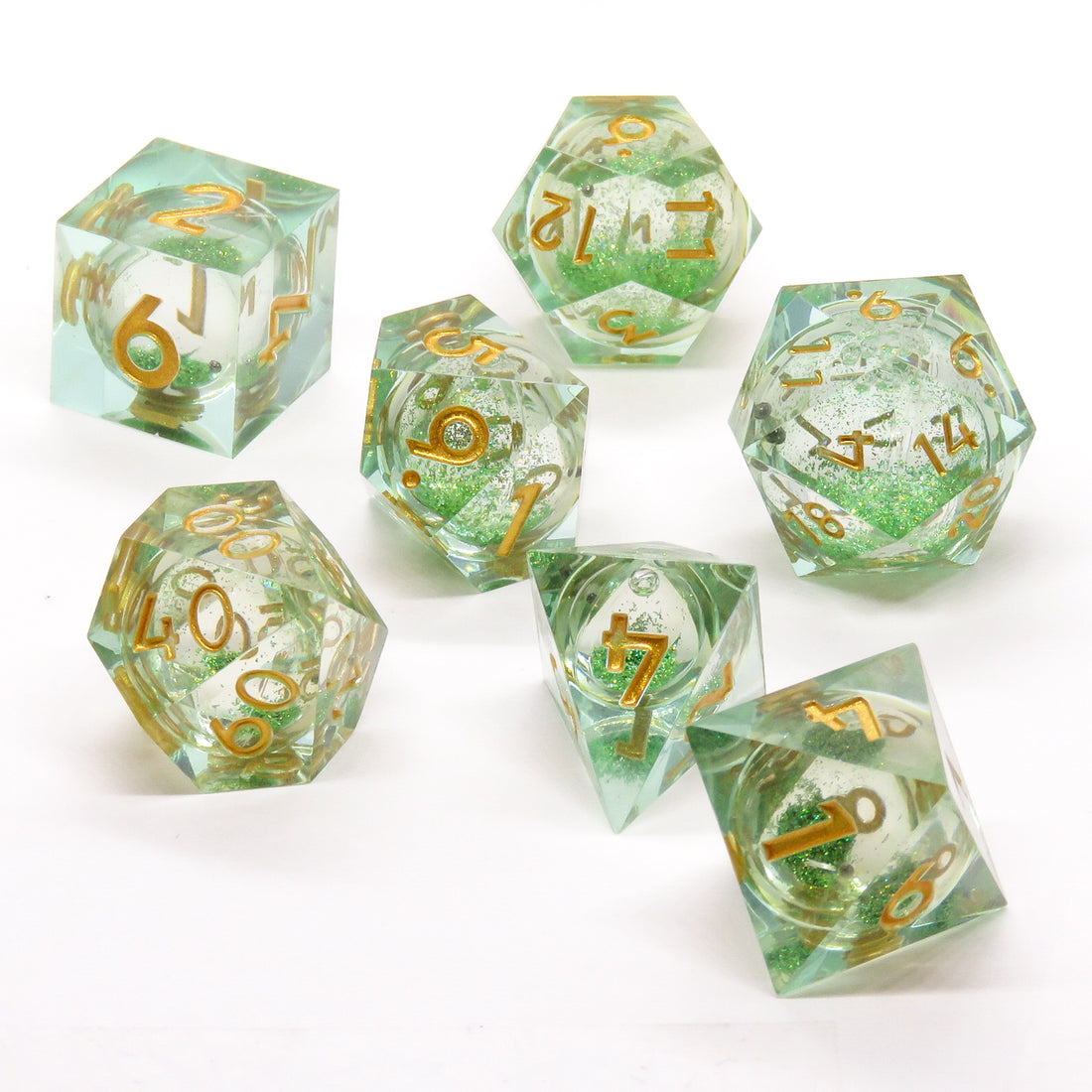 Sharp Edge Liquid Dice: Green