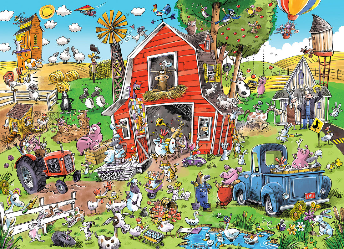 Table Top Cafe Puzzle: 500 DoodleTown: Farmyard Folly