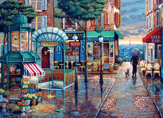 Table Top Cafe Puzzle: 1000 Rainy Day Stroll