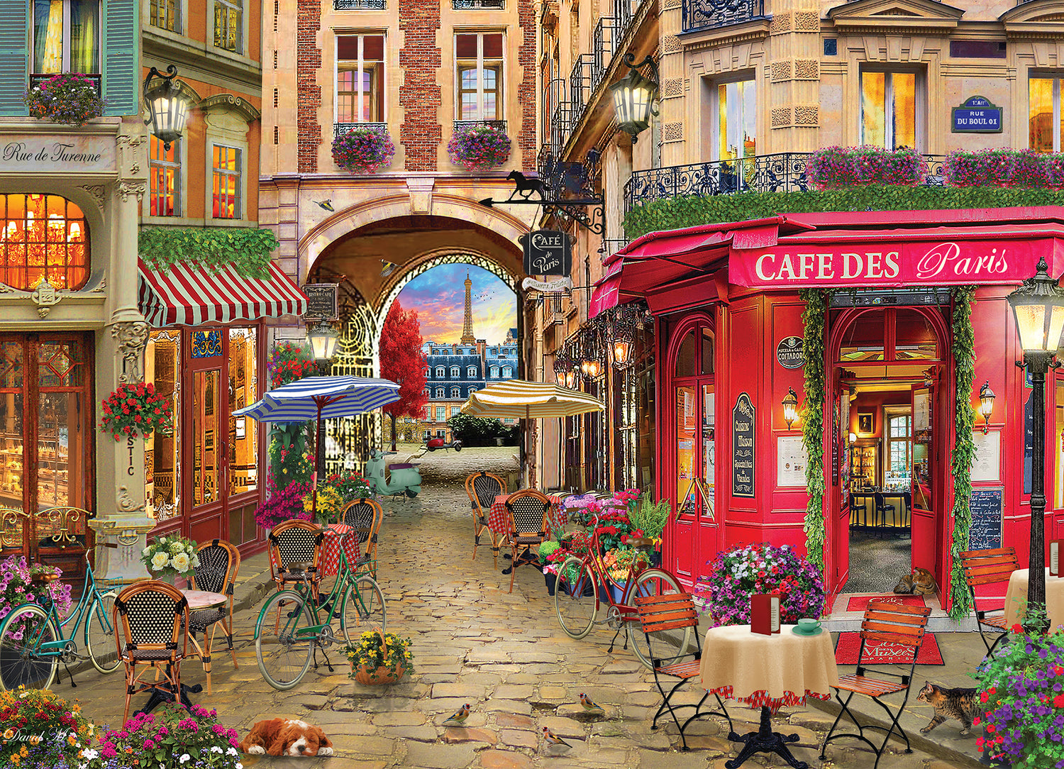 Table Top Cafe Puzzle: 500 Cafe des Paris