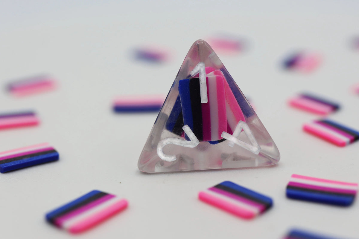 Set de dés de JdR drapeau genderfluid