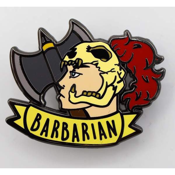Table Top Cafe Banner Class Pins: Barbarian