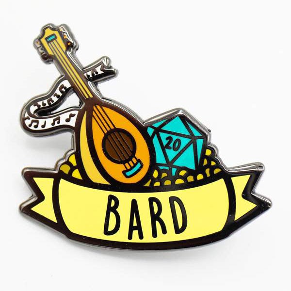 Table Top Cafe Banner Class Pins: Bard