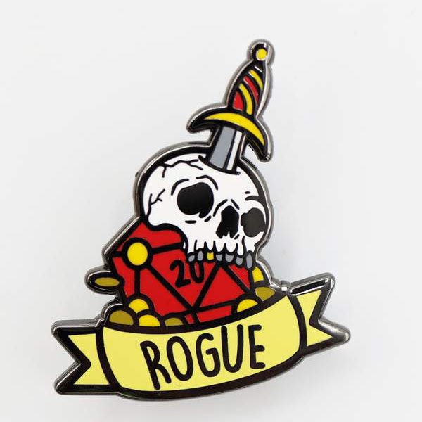 Table Top Cafe Banner Class Pins: Rogue