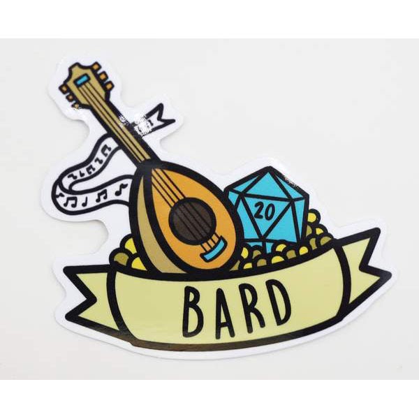 Table Top Cafe Banner Class Sticker: Bard
