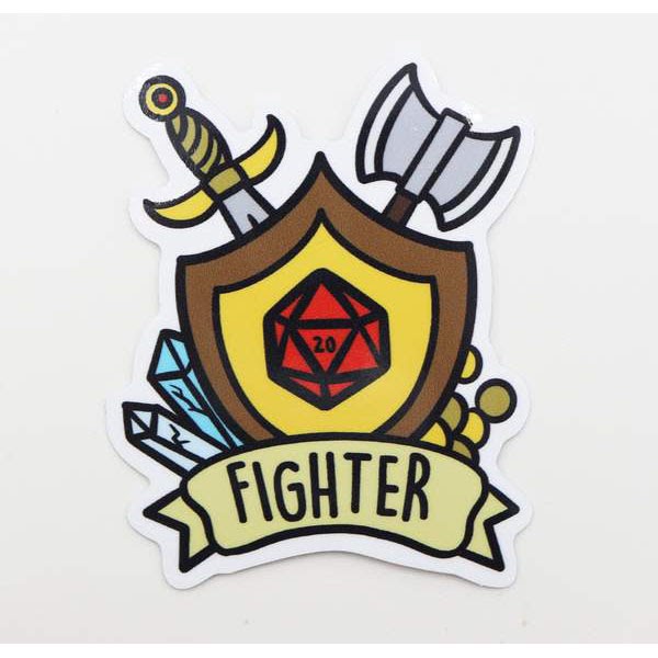 Table Top Cafe Banner Class Sticker: Fighter