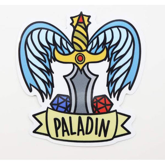 Table Top Cafe Banner Class Sticker: Paladin