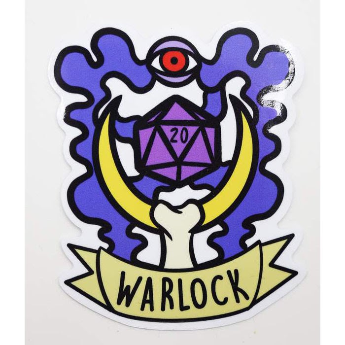 Table Top Cafe Banner Class Sticker: Warlock