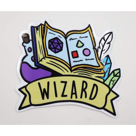 Table Top Cafe Banner Class Sticker: Wizard