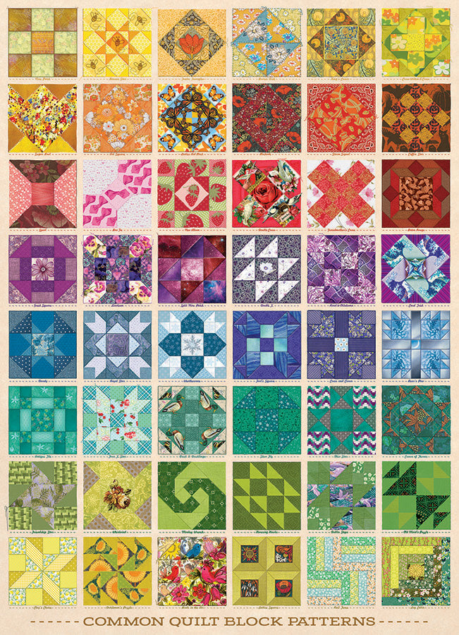 Table Top Cafe Puzzle: 1000 Common Quilt Blocks
