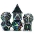 Table Top Cafe Dagger of Venom: Black Rainbow RPG Metal Barrel Dice Set
