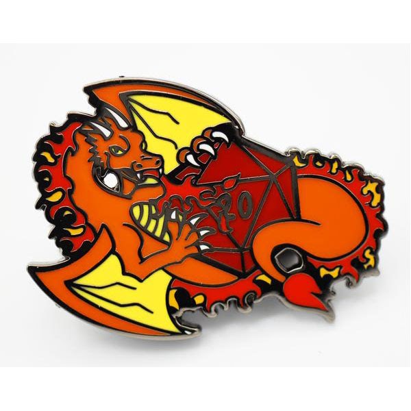 Table Top Cafe Dice Dragons Pin: Fire