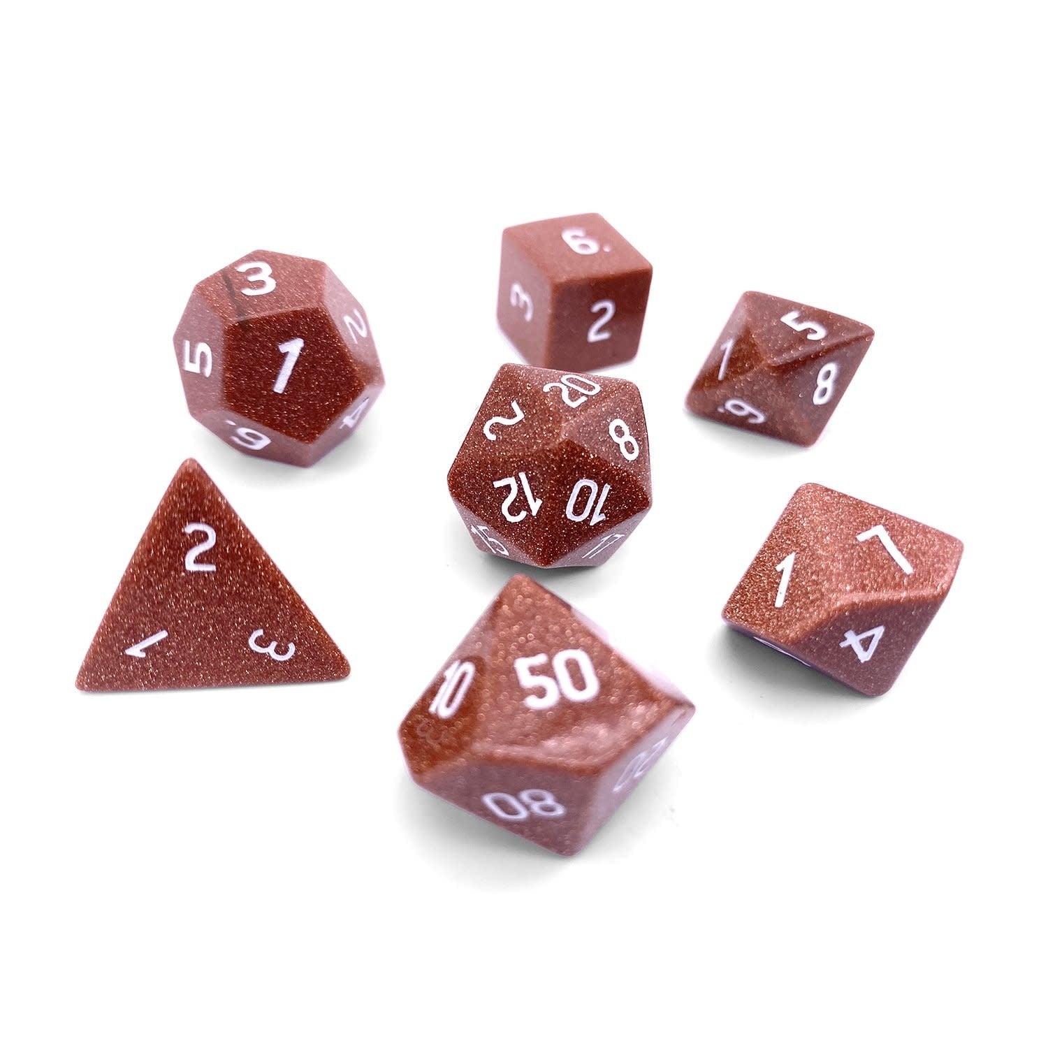 Table Top Cafe Norse Foundry Gemstone Dice: Gold Sandstone