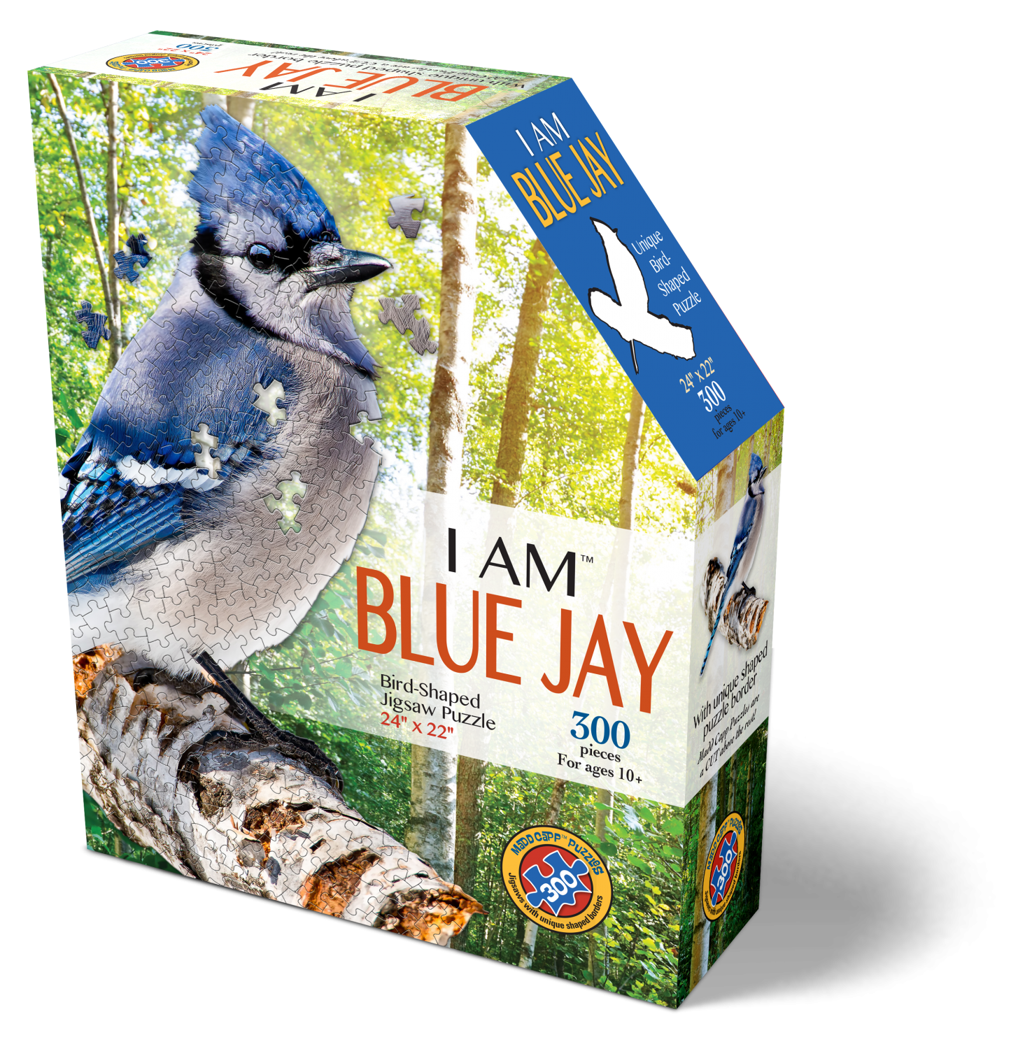 Table Top Cafe Puzzle: 300 I AM Blue Jay (Shaped)