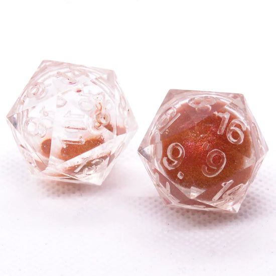 Single D20 Liquid Dice: Brown