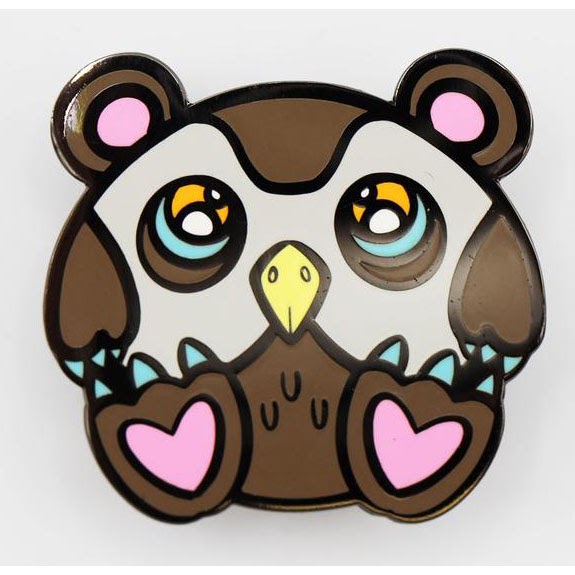 Table Top Cafe Baby Monster Pin: Owl Bear