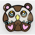 Table Top Cafe Baby Monster Pin: Owl Bear