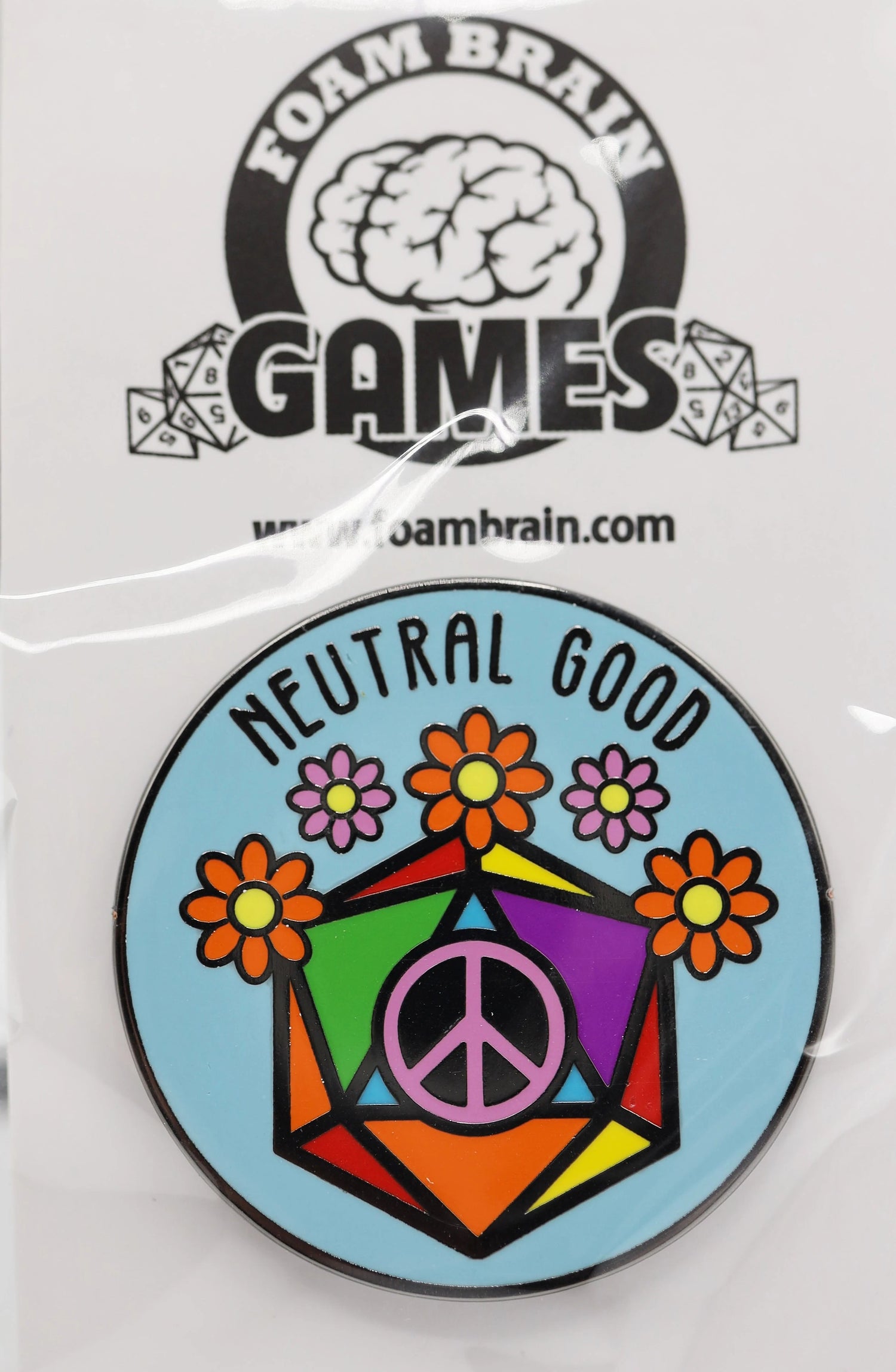 Pride Flag Alignment Pin: Rainbow - Neutral Good